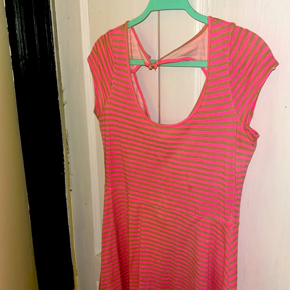 Pink t-shirt dress